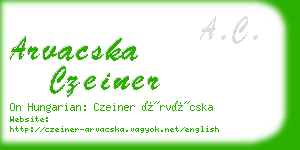 arvacska czeiner business card